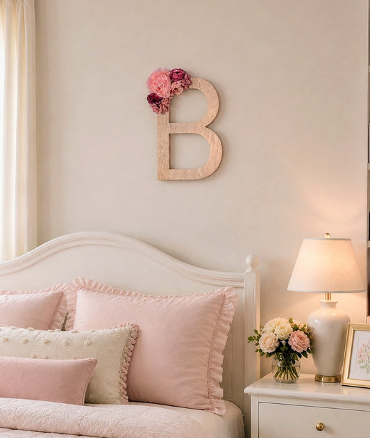 Gold Letter & Flower Initial