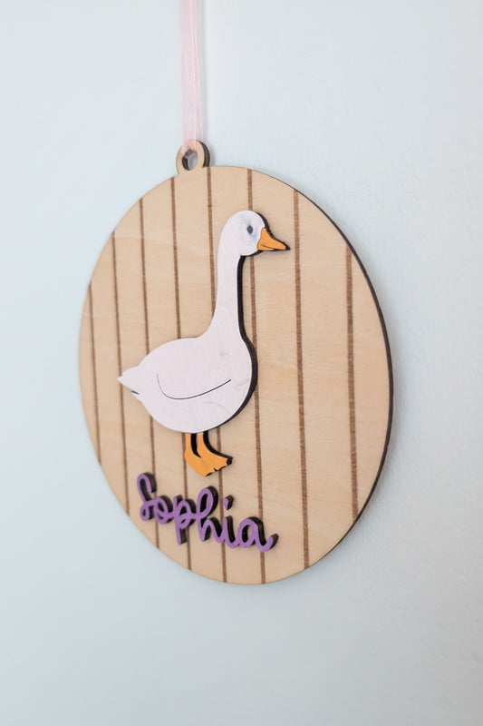 Personalised Goose Name Plaque