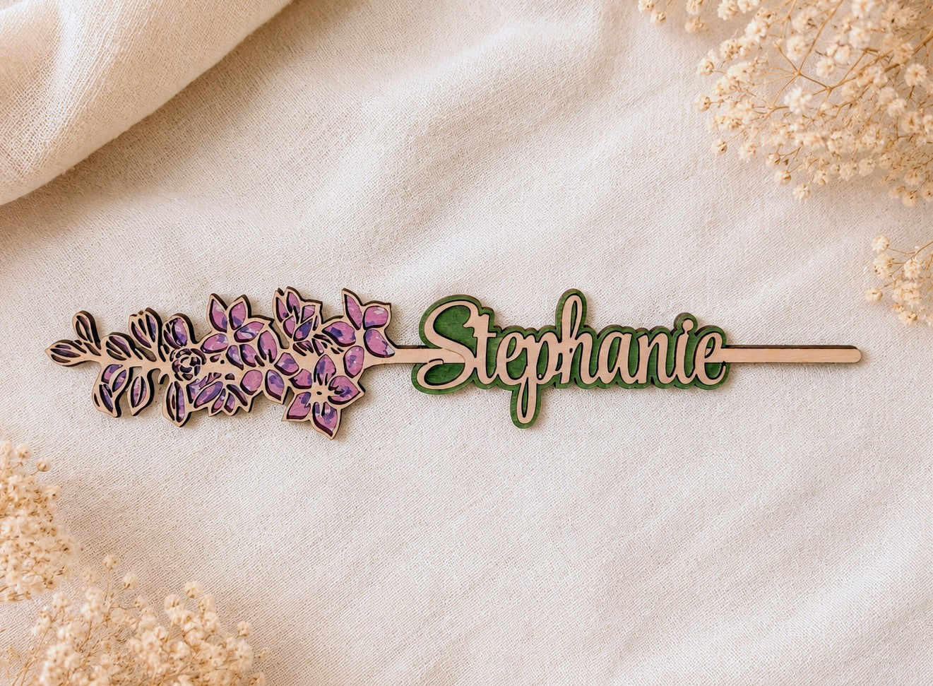 Personalised Wooden Forever Flower