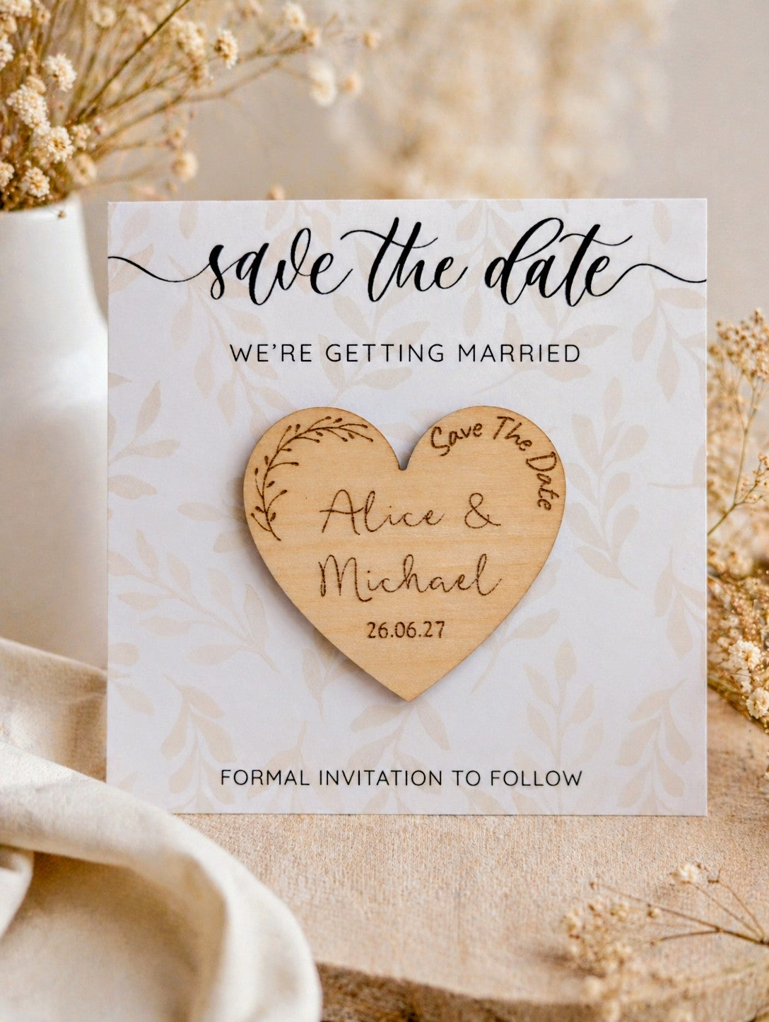 Save The Date Personalised Magnets & Card