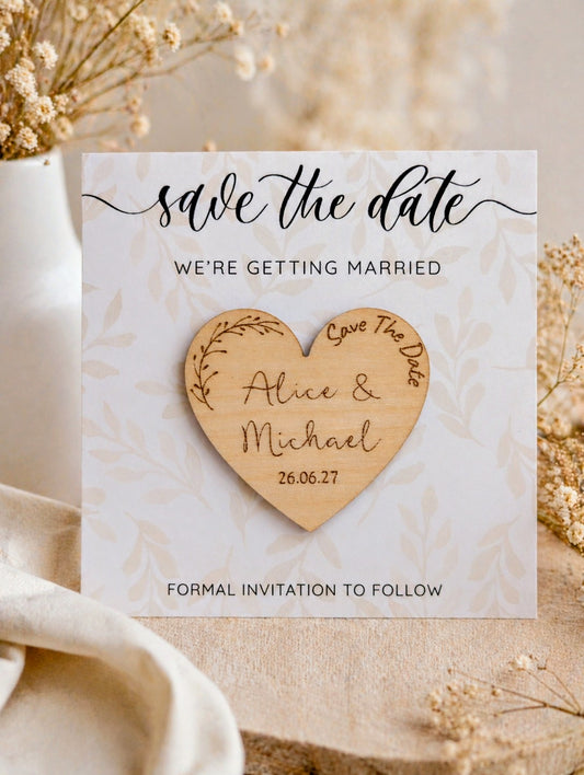 Save The Date Personalised Magnets & Card