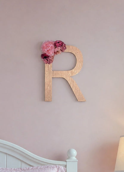 Gold Letter & Flower Initial