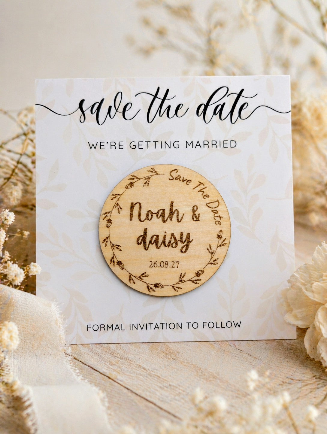 Save The Date Personalised Magnets & Card