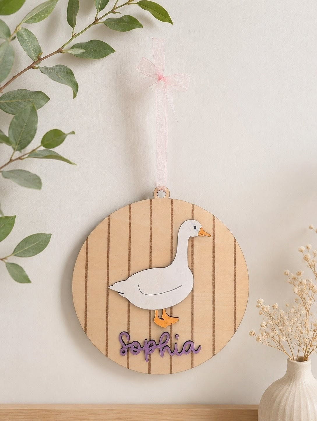 Personalised Goose Name Plaque