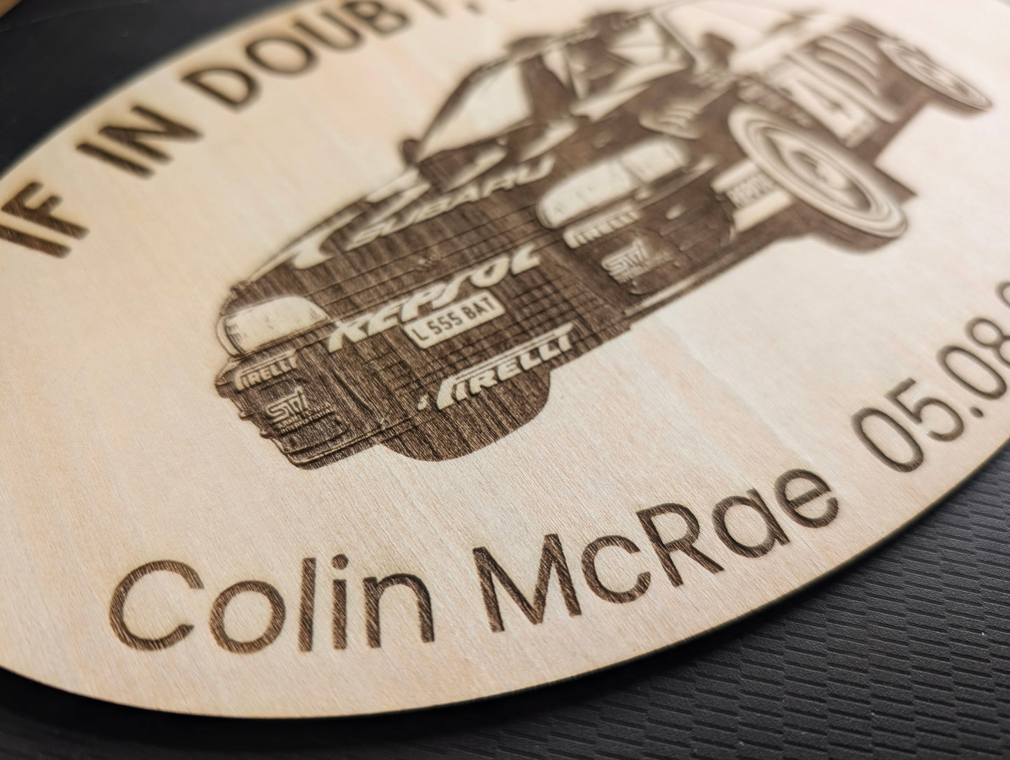 Charity Colin McRae Subaru Plaque