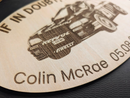 Charity Colin McRae Subaru Plaque