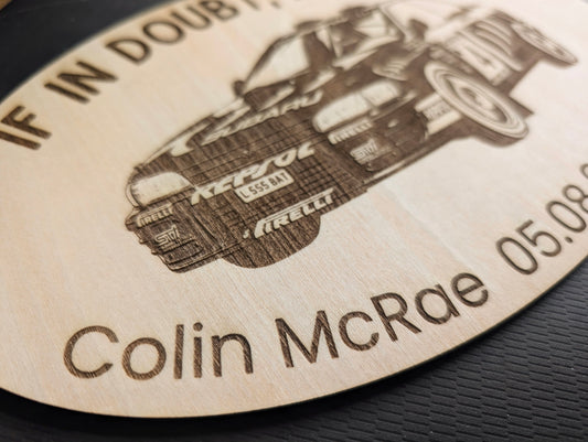 Charity Colin McRae Subaru Plaque