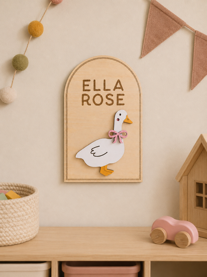 Personalised Goose Name Plaque