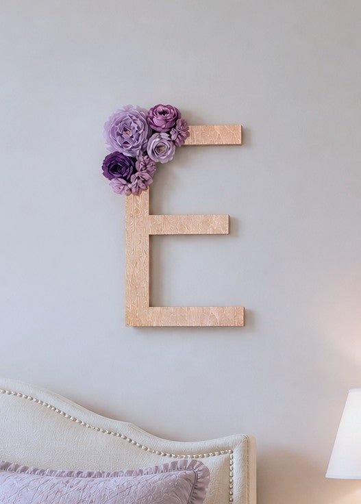 Gold Letter & Flower Initial