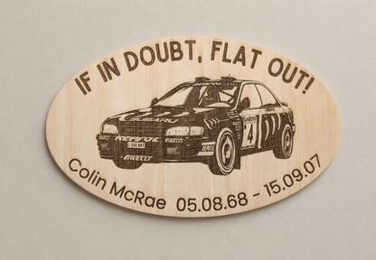 Charity Colin McRae Subaru Plaque