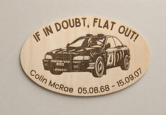 Charity Colin McRae Subaru Plaque