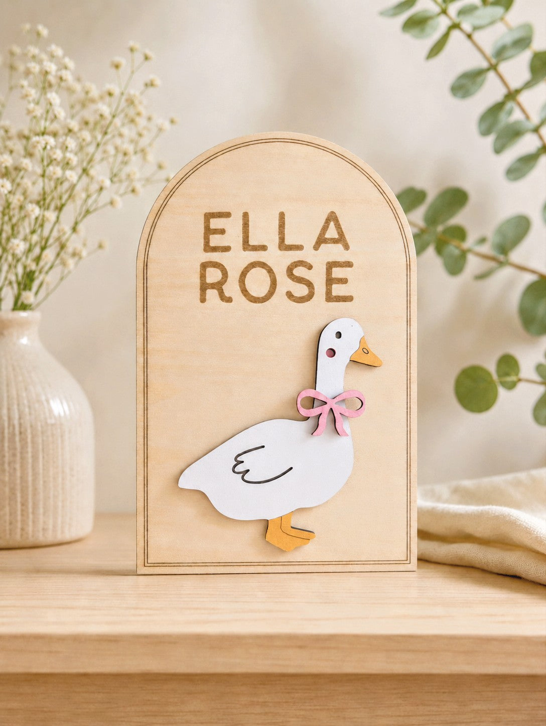 Personalised Goose Name Plaque