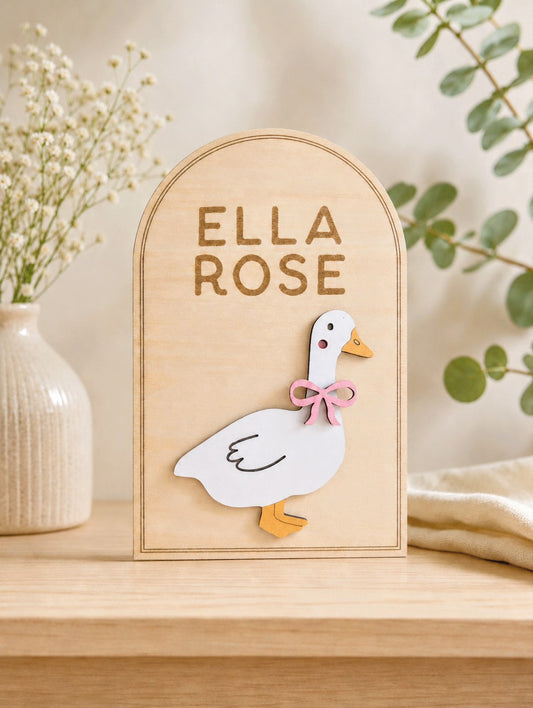 Personalised Goose Name Plaque